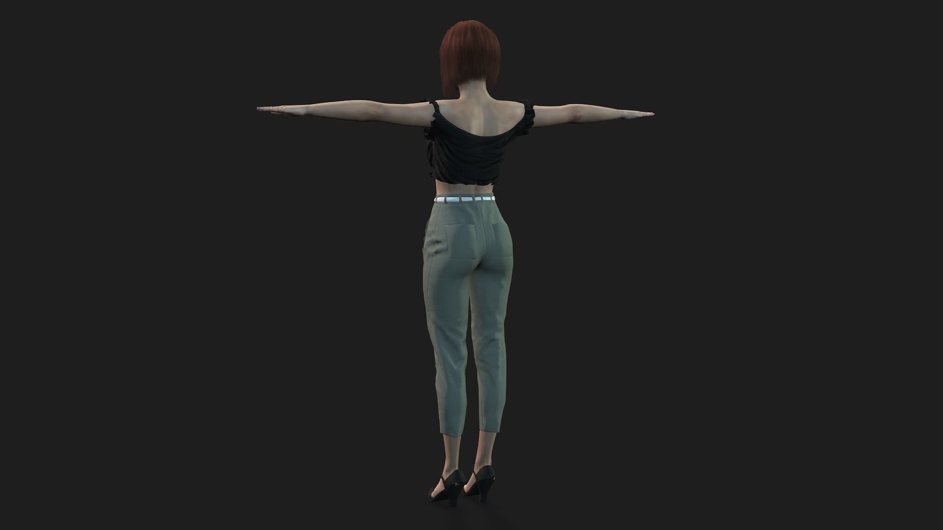 Modern Girl 3D model_1