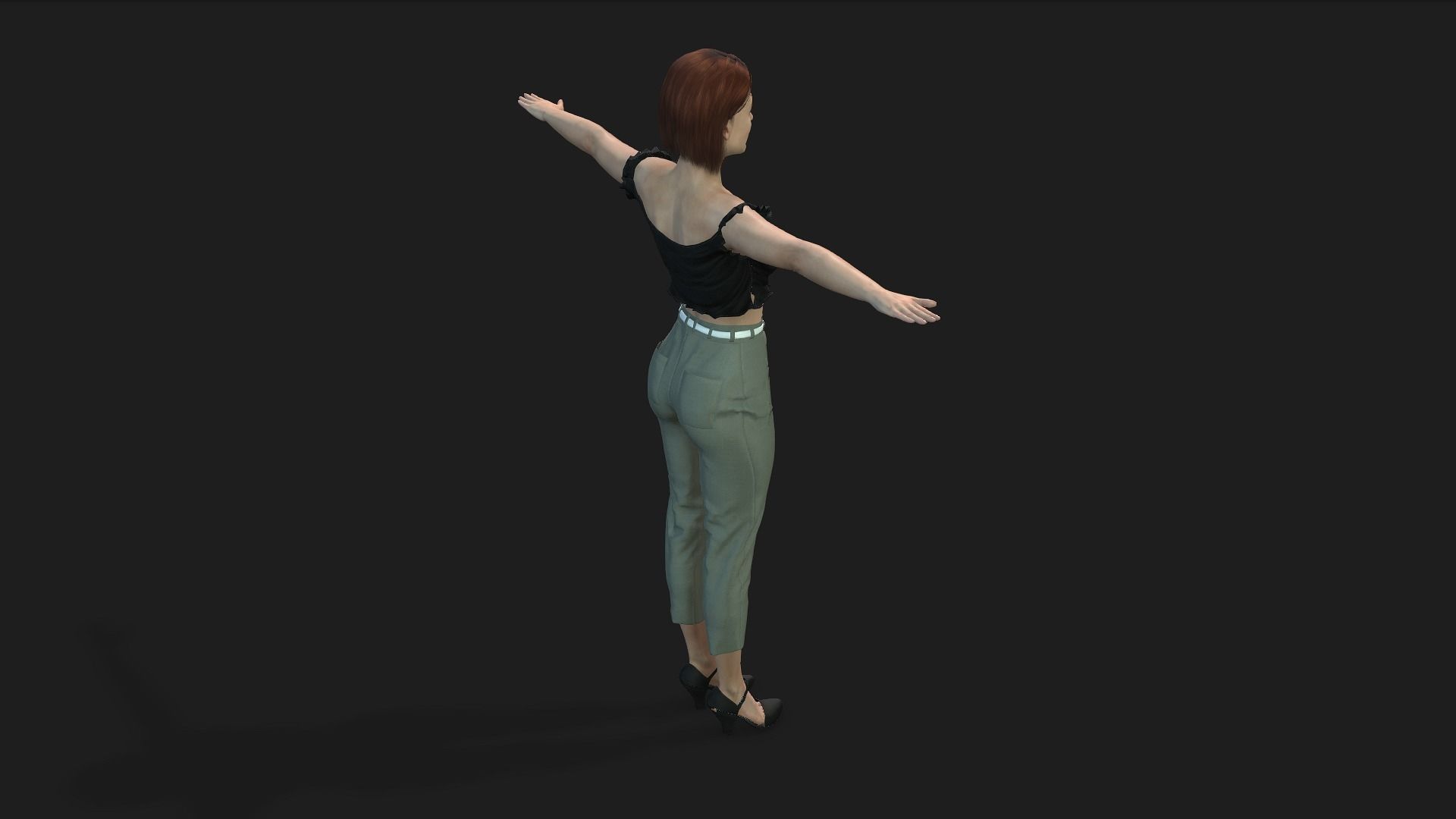 Modern Girl 3D model_2
