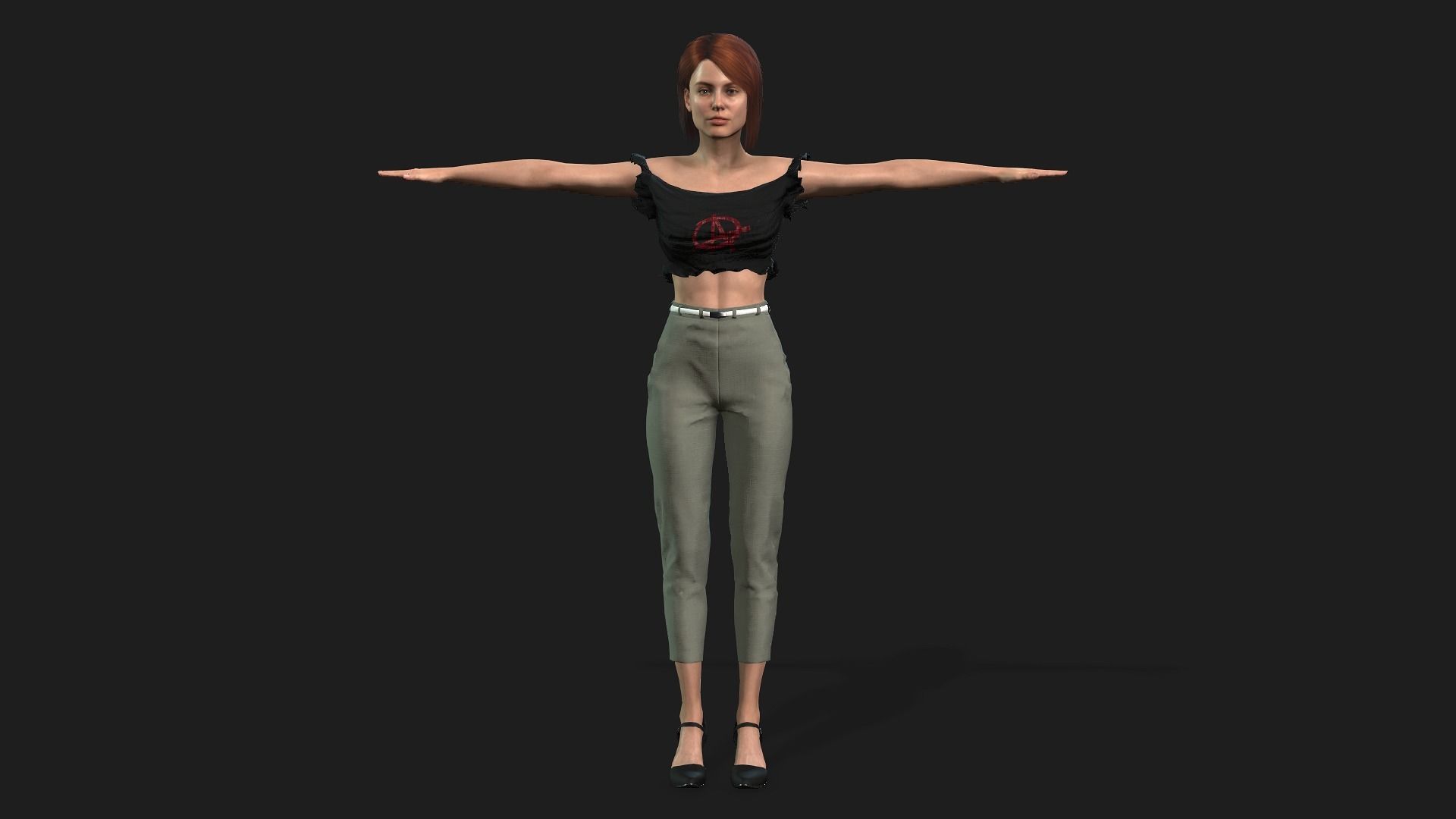 Modern Girl 3D model_6