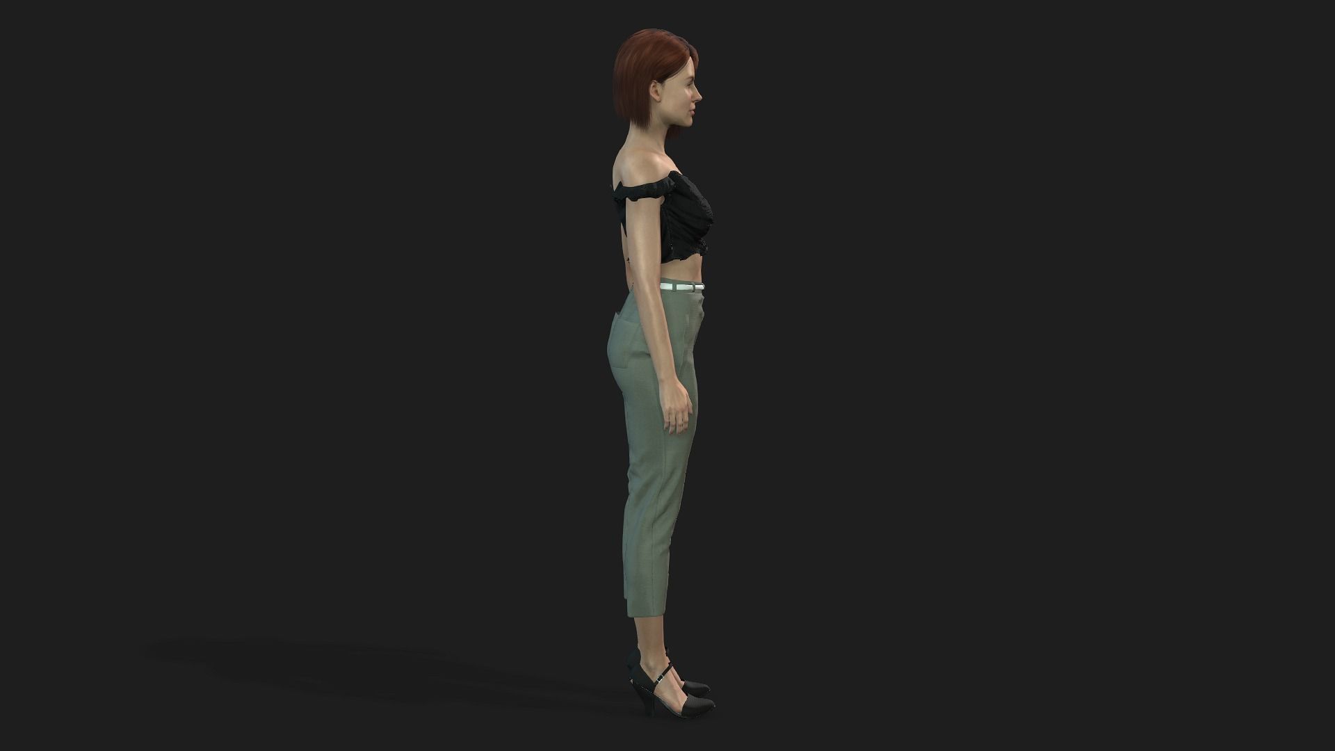 Modern Girl 3D model_3