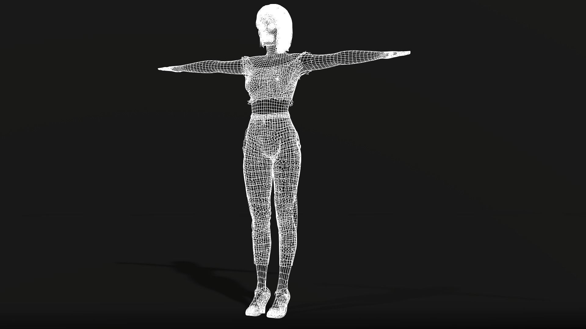 Modern Girl 3D model_5