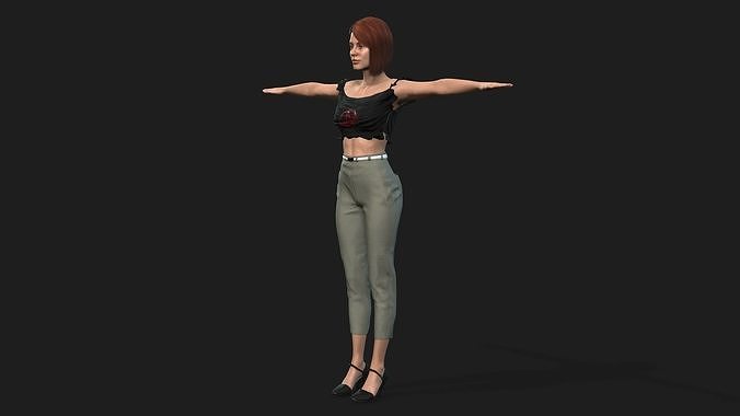 Modern Girl 3D model
