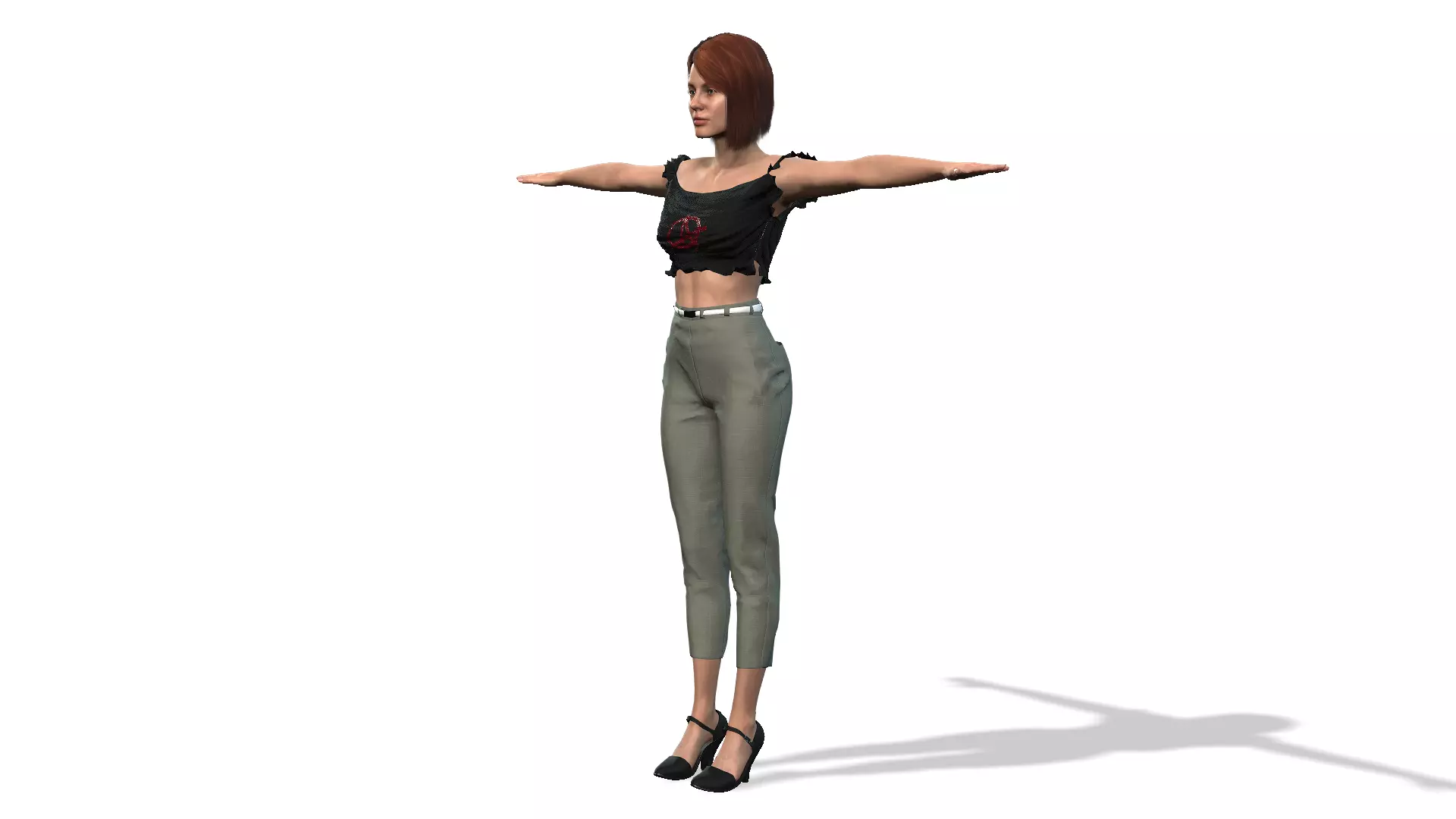 Modern Girl 3D model_0