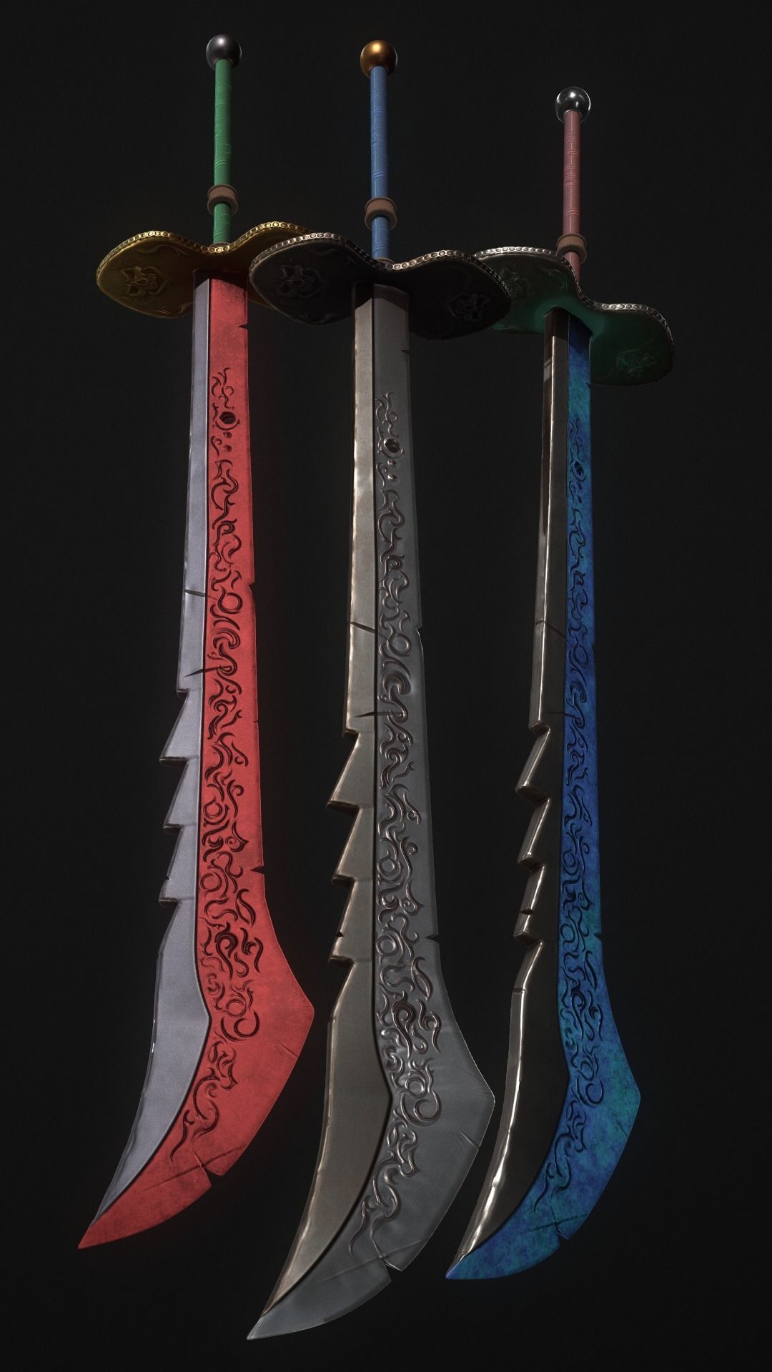 Sword Pack Low-poly 3D model_4