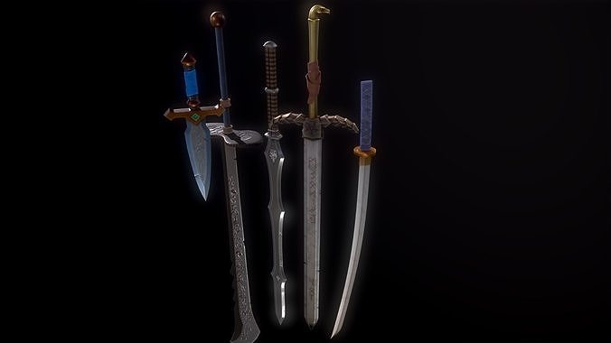 Sword Pack Low-poly 3D model