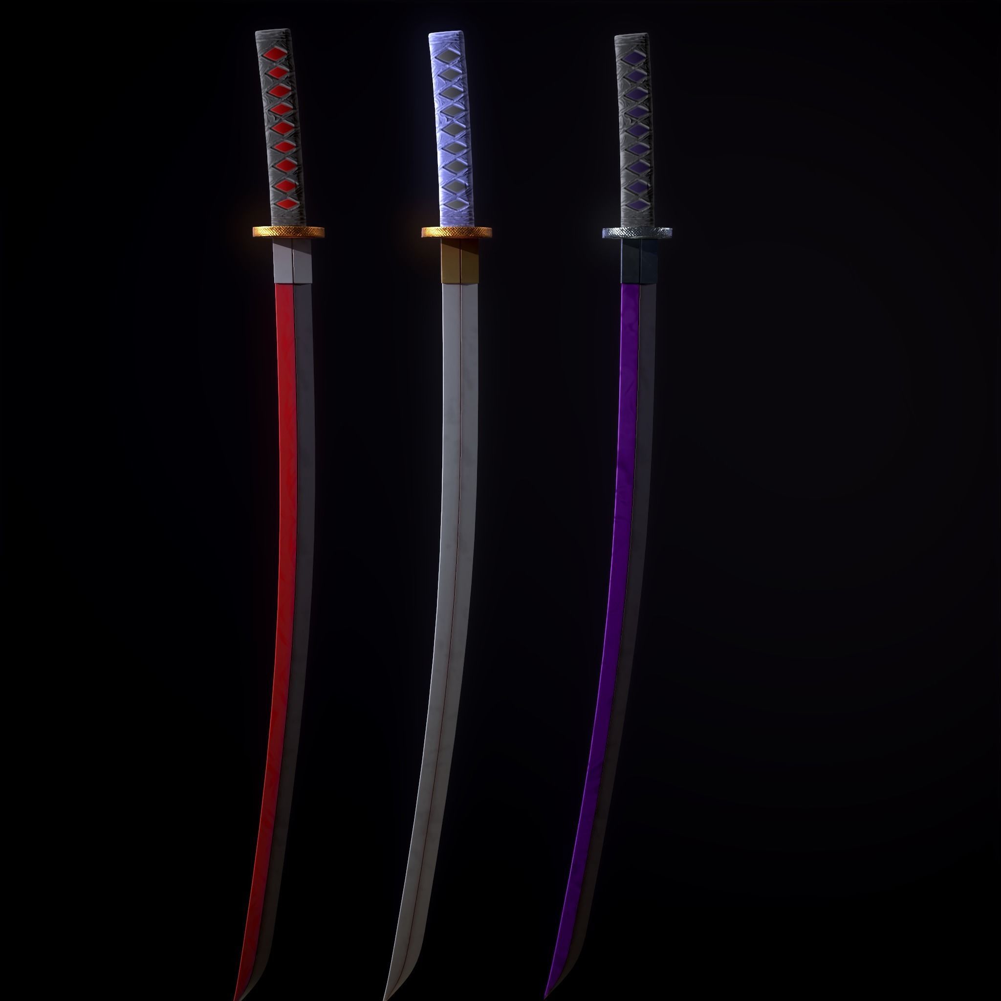 Sword Pack Low-poly 3D model_7