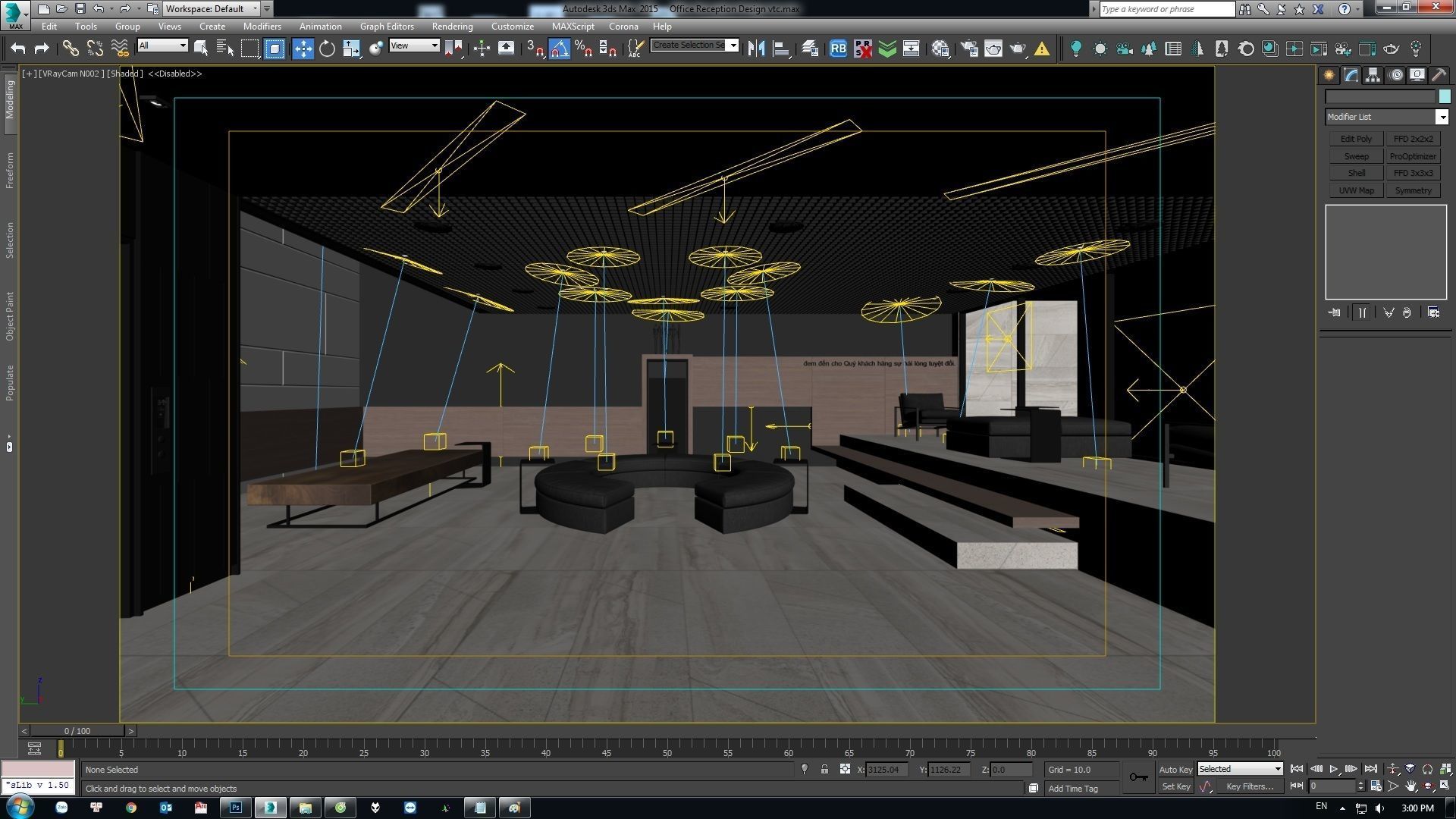 Office Reception Design vtc 3D model_4