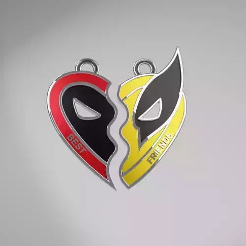 Deadpool and wolverine keychain