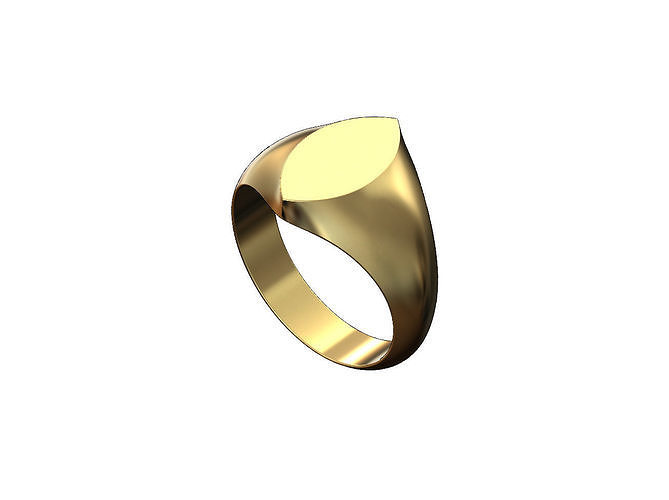 Marquise shaped signet ring US size 5to10 3D print model