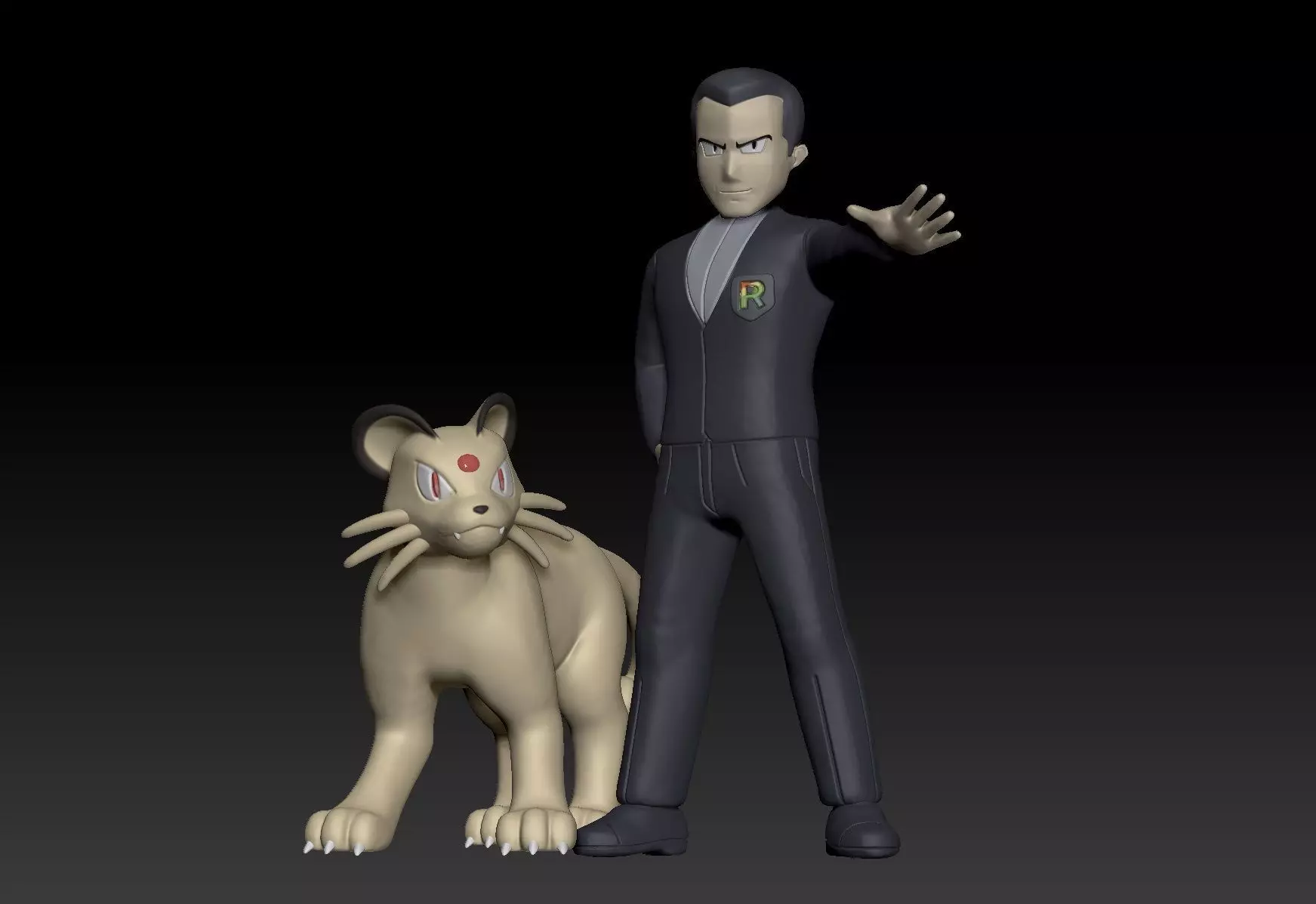 Pokemon Team Rocket Boss Giovanni 3D print model_0