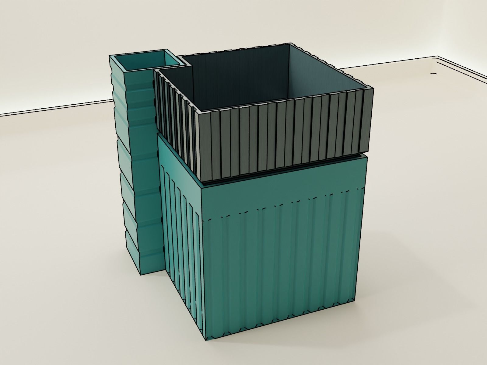 Self Watering pot  62 3D print model_10