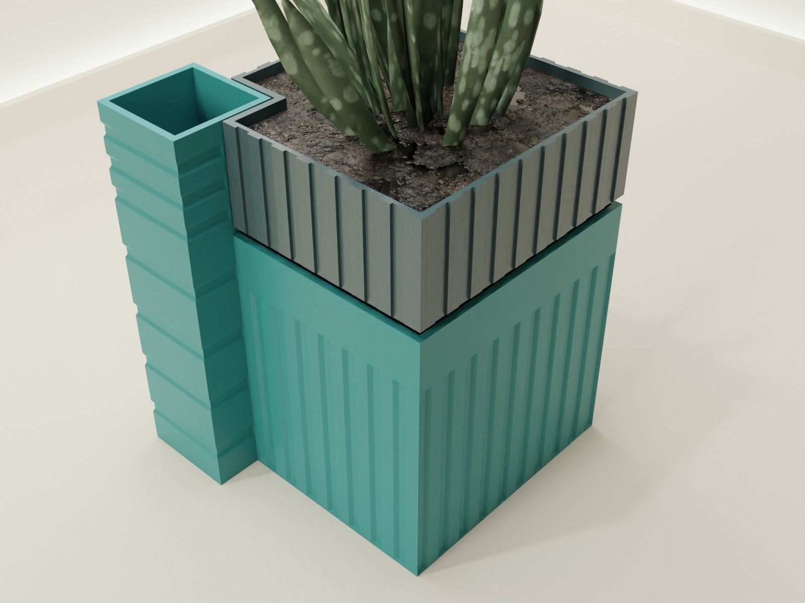 Self Watering pot  62 3D print model_2