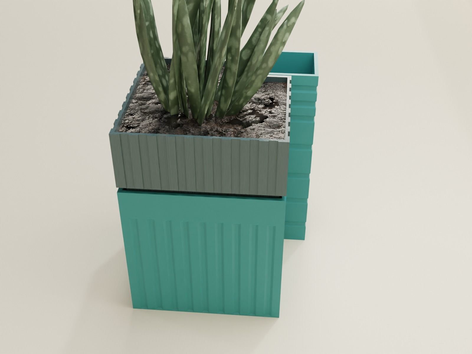 Self Watering pot  62 3D print model_3