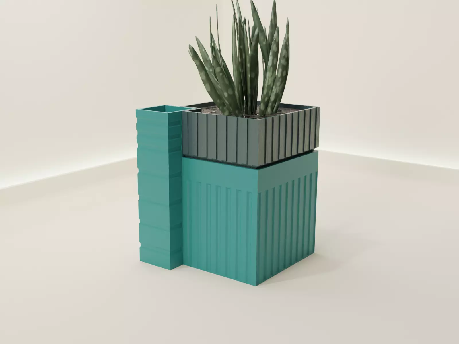 Self Watering pot  62 3D print model_0