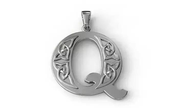 Celtic pendant letter  Q