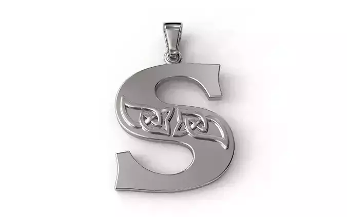 Celtic pendant letter  S