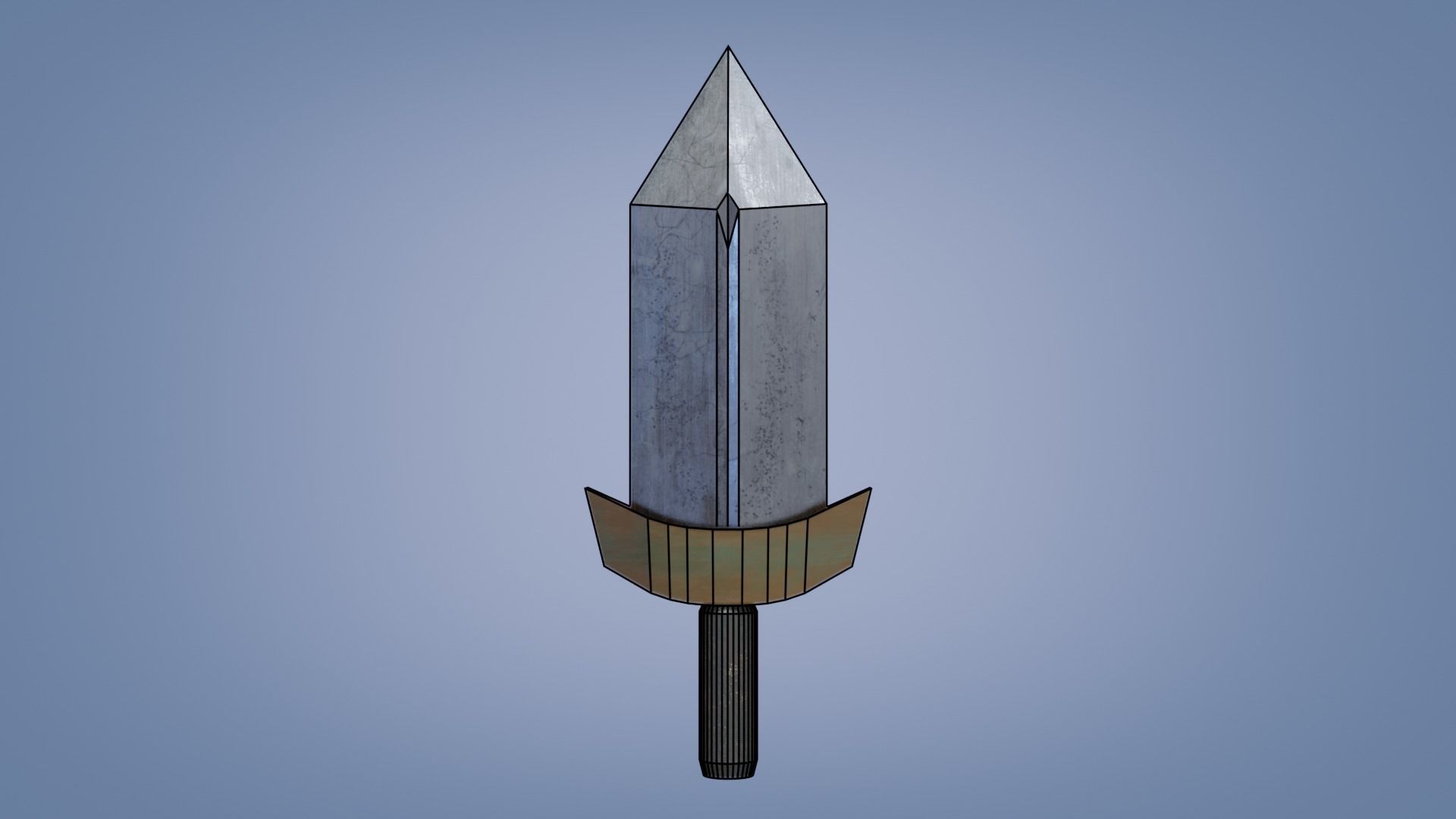 Clasic Sword Low-poly 3D model_6