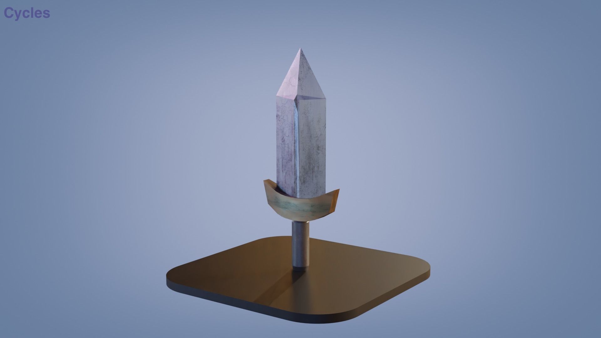 Clasic Sword Low-poly 3D model_5