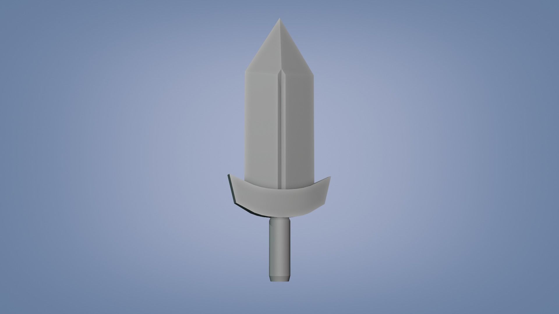 Clasic Sword Low-poly 3D model_8