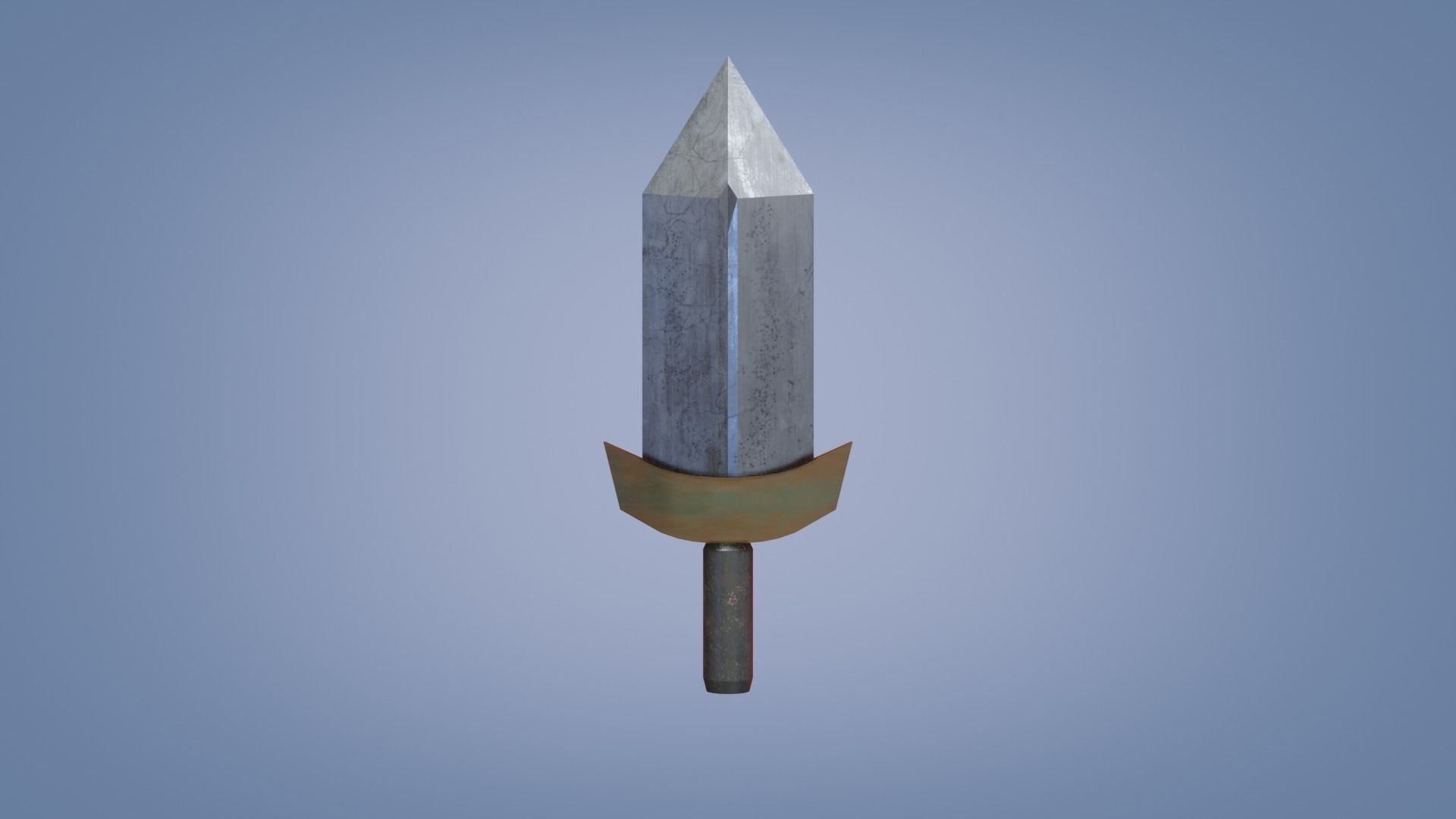 Clasic Sword Low-poly 3D model_2