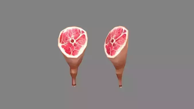 Cartoon Pork Leg - Ham Low-poly 3D model