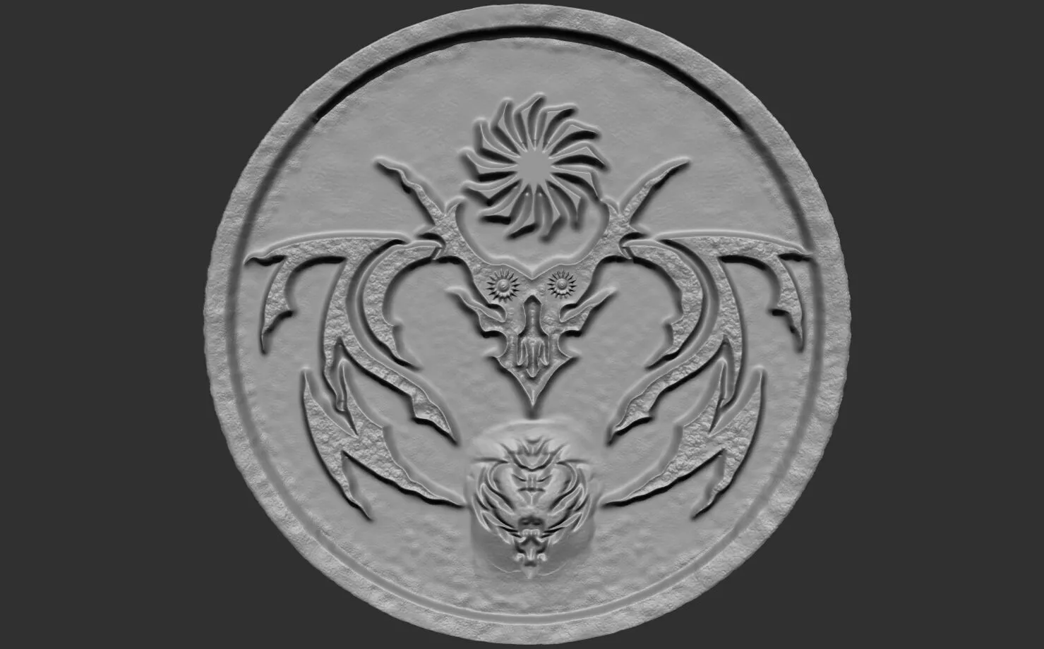 Fantasy pendant 3D print model Free 3D print model