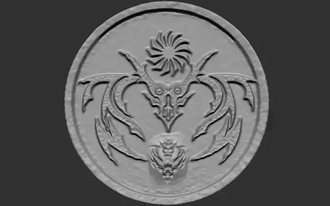 Fantasy pendant 3D print model