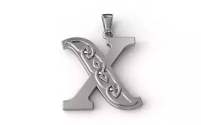 Celtic pendant letter  X