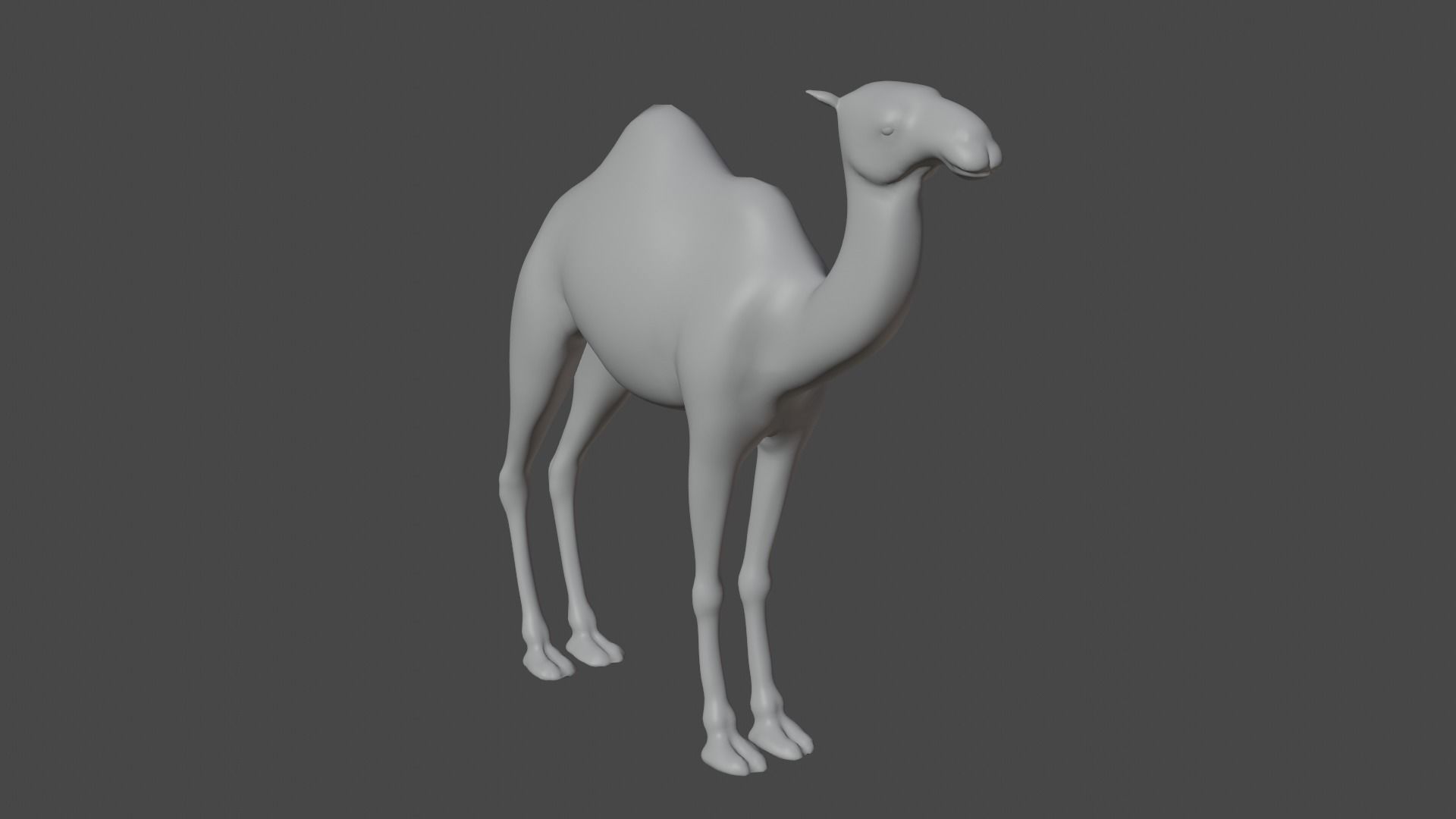 Dromedary camel Low-poly 3D model_3