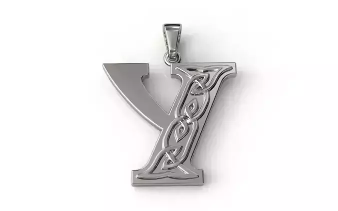 Celtic pendant letter  Y