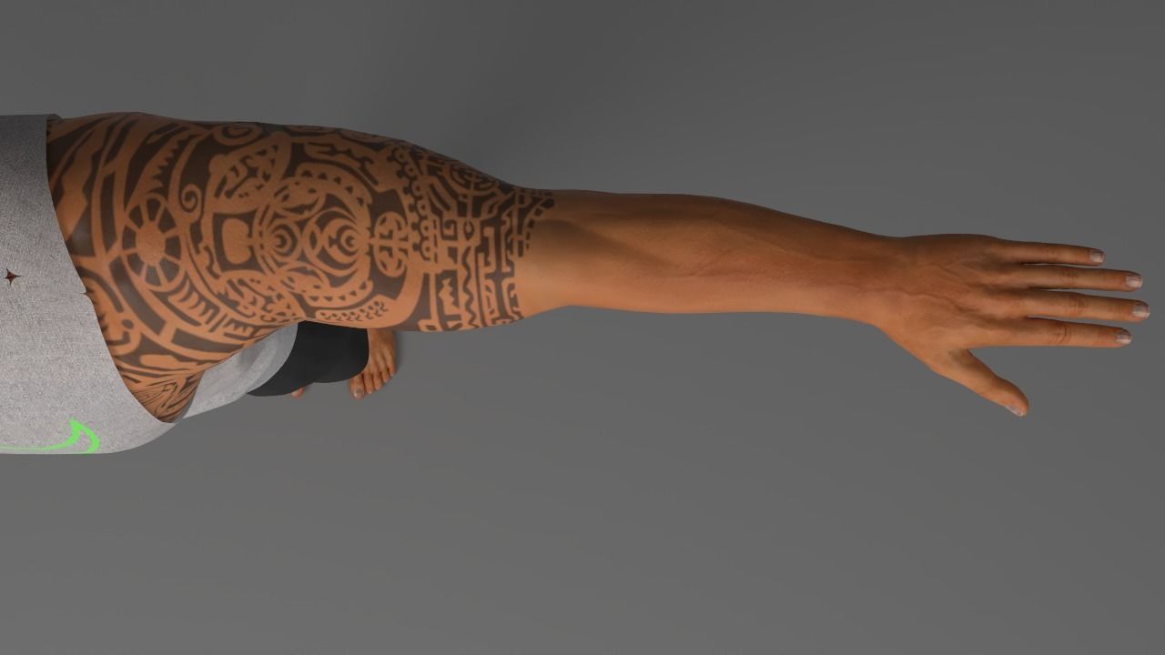 Dwayne The Rock Johnson 3D model_3