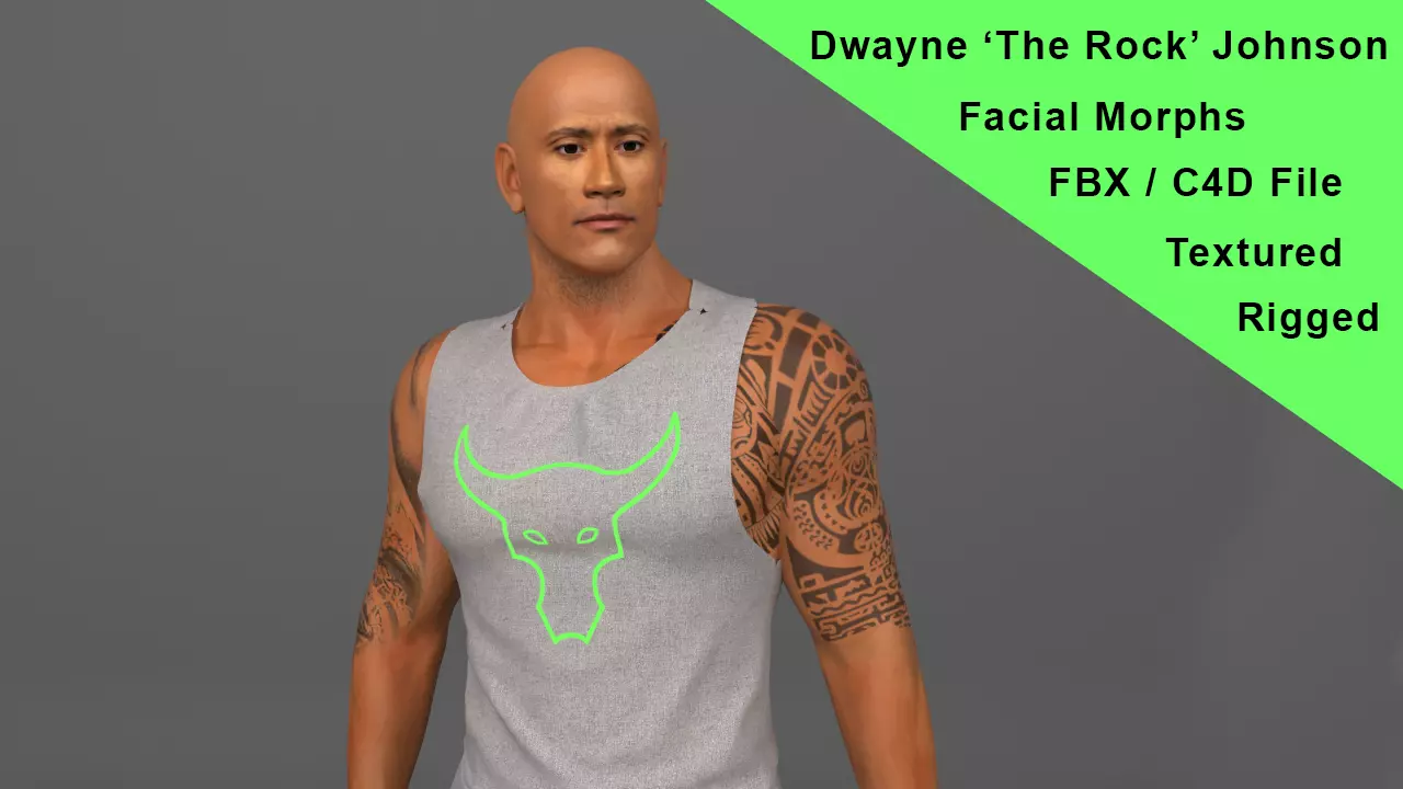 Dwayne The Rock Johnson 3D model_0