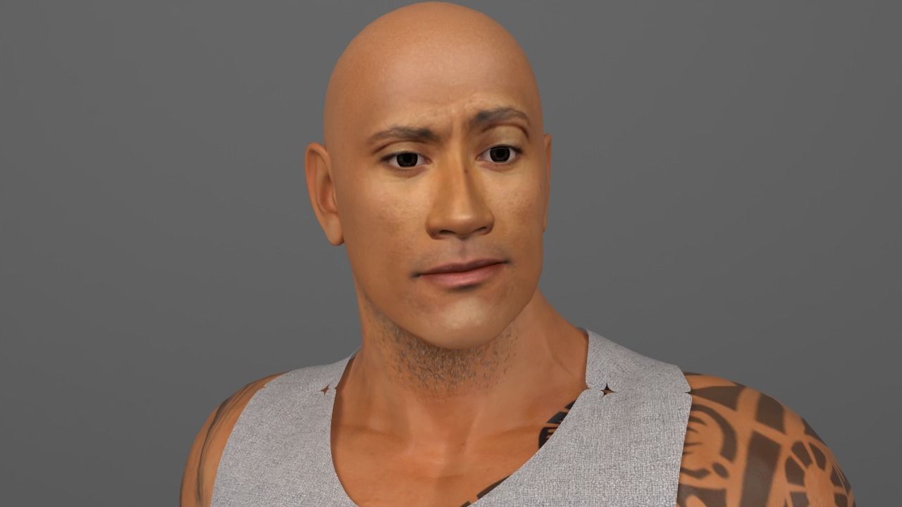 Dwayne The Rock Johnson 3D model_5