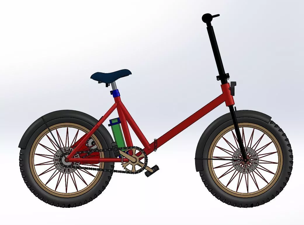 Electric bicycle Free 3D print model