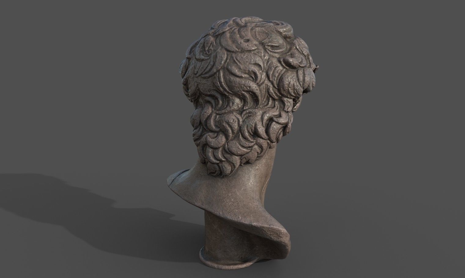 Bust of David   Low-poly 3D model_5