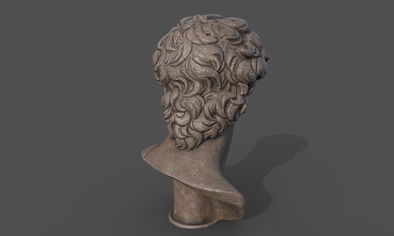 Bust of David   Low-poly 3D model_7