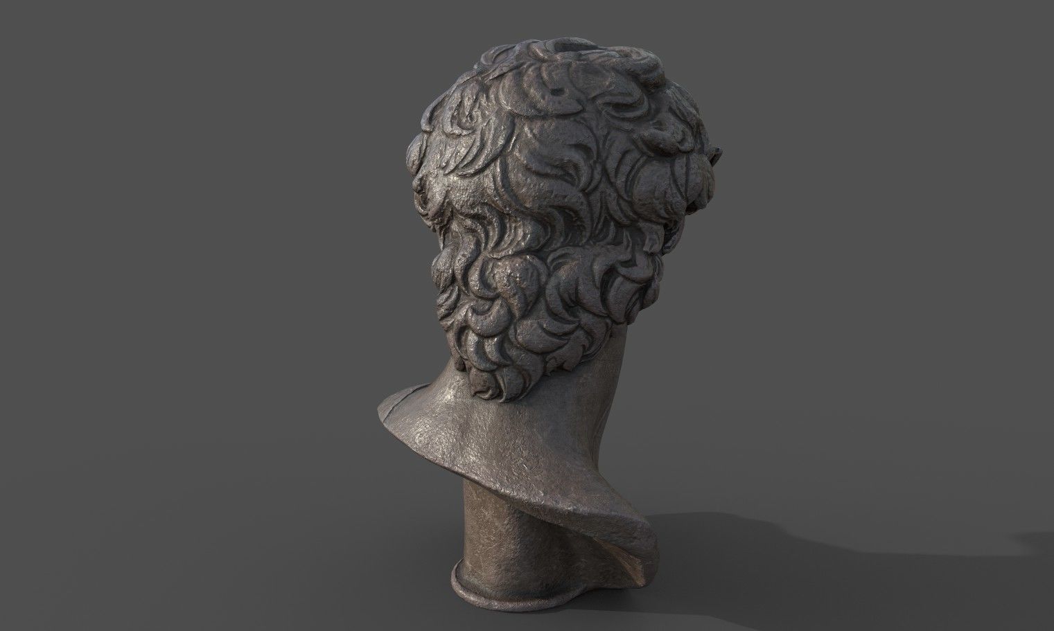 Bust of David   Low-poly 3D model_4