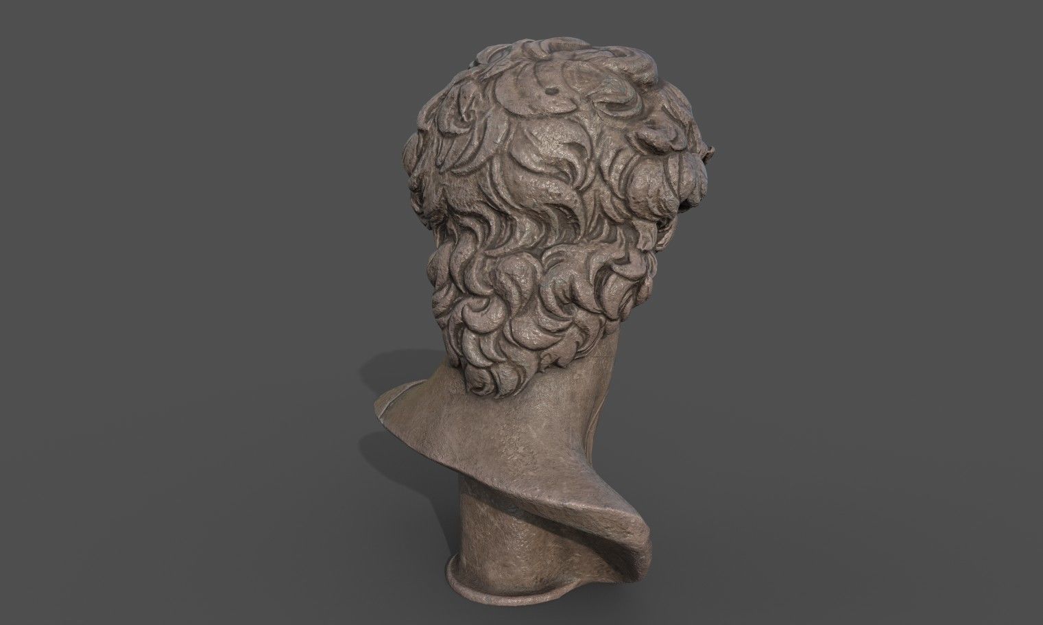 Bust of David   Low-poly 3D model_6