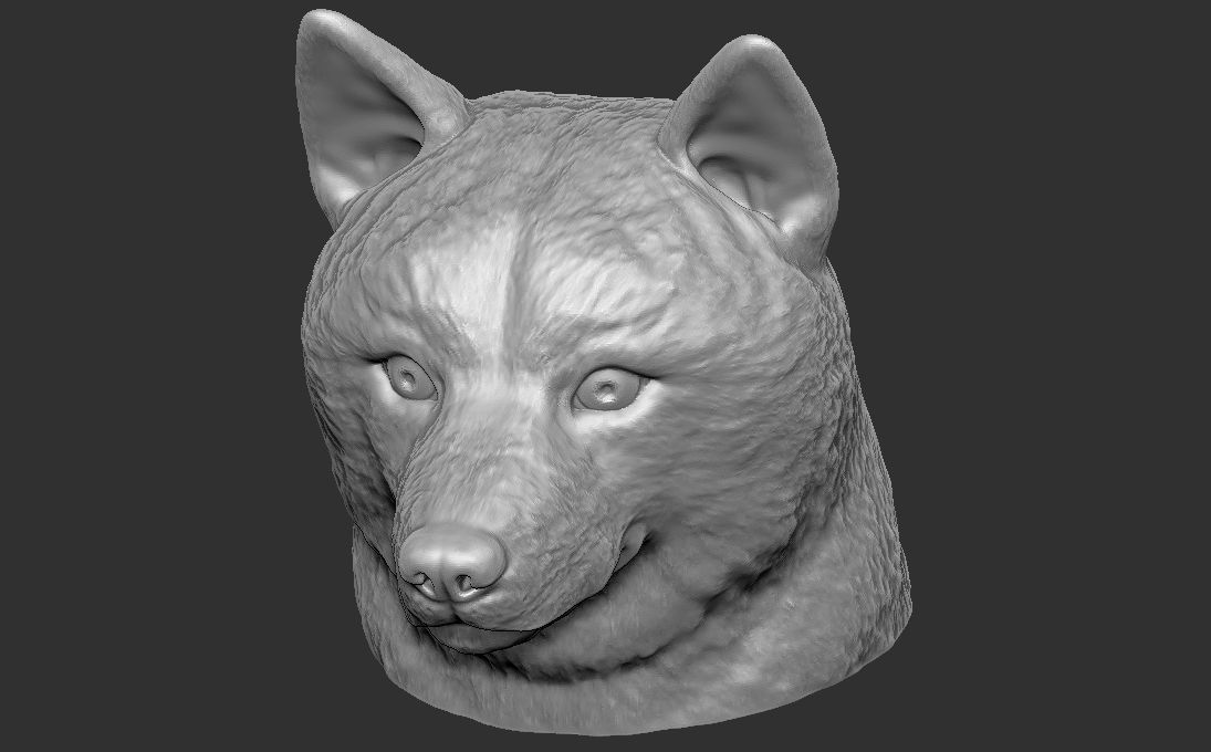 Shiba Inu head for 3D printing 3D print model_21