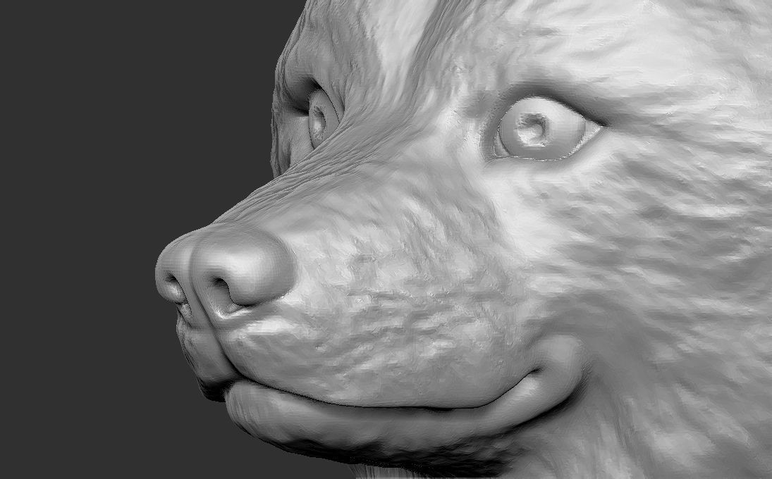 Shiba Inu head for 3D printing 3D print model_16