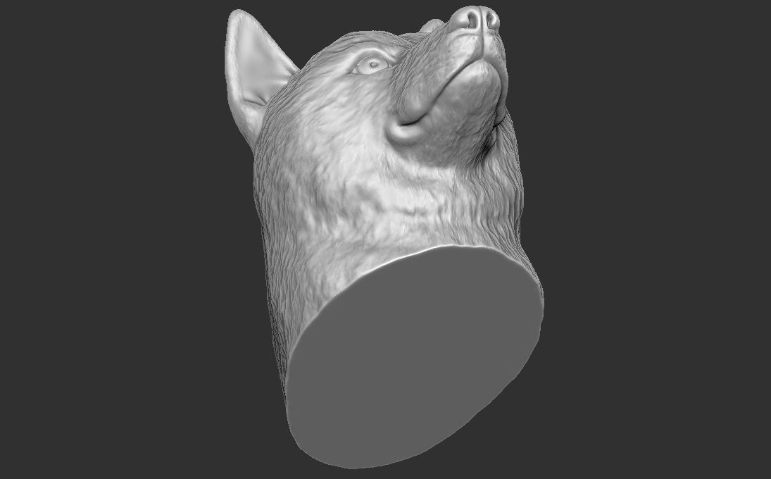 Shiba Inu head for 3D printing 3D print model_19