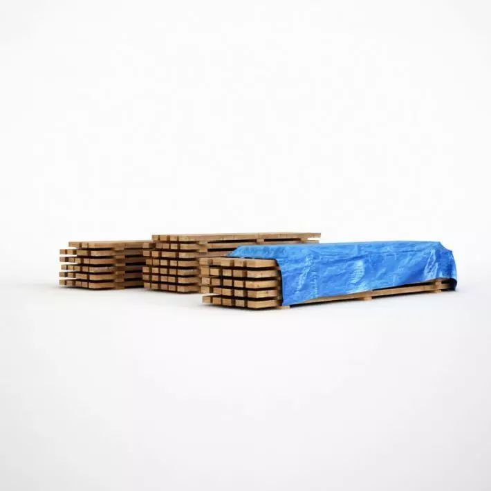Bundled Contractor Wood 3D model_0