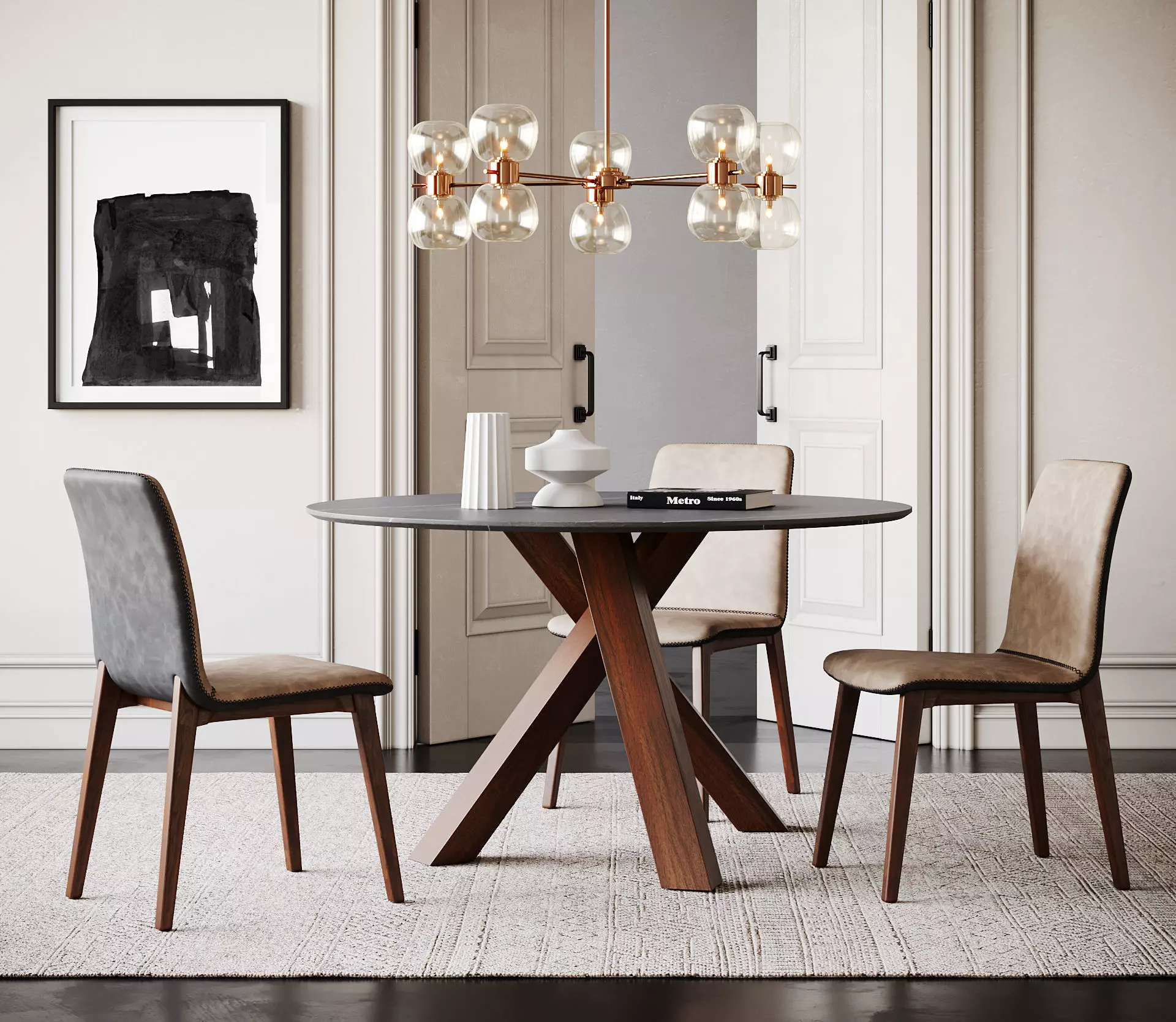 Dining Room Interior  ID343 3D model_0