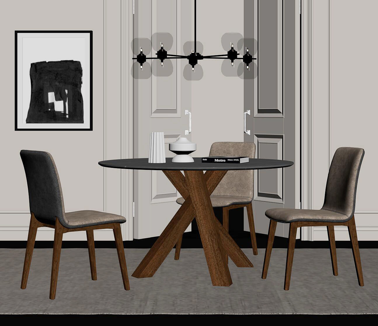 Dining Room Interior  ID343 3D model_4