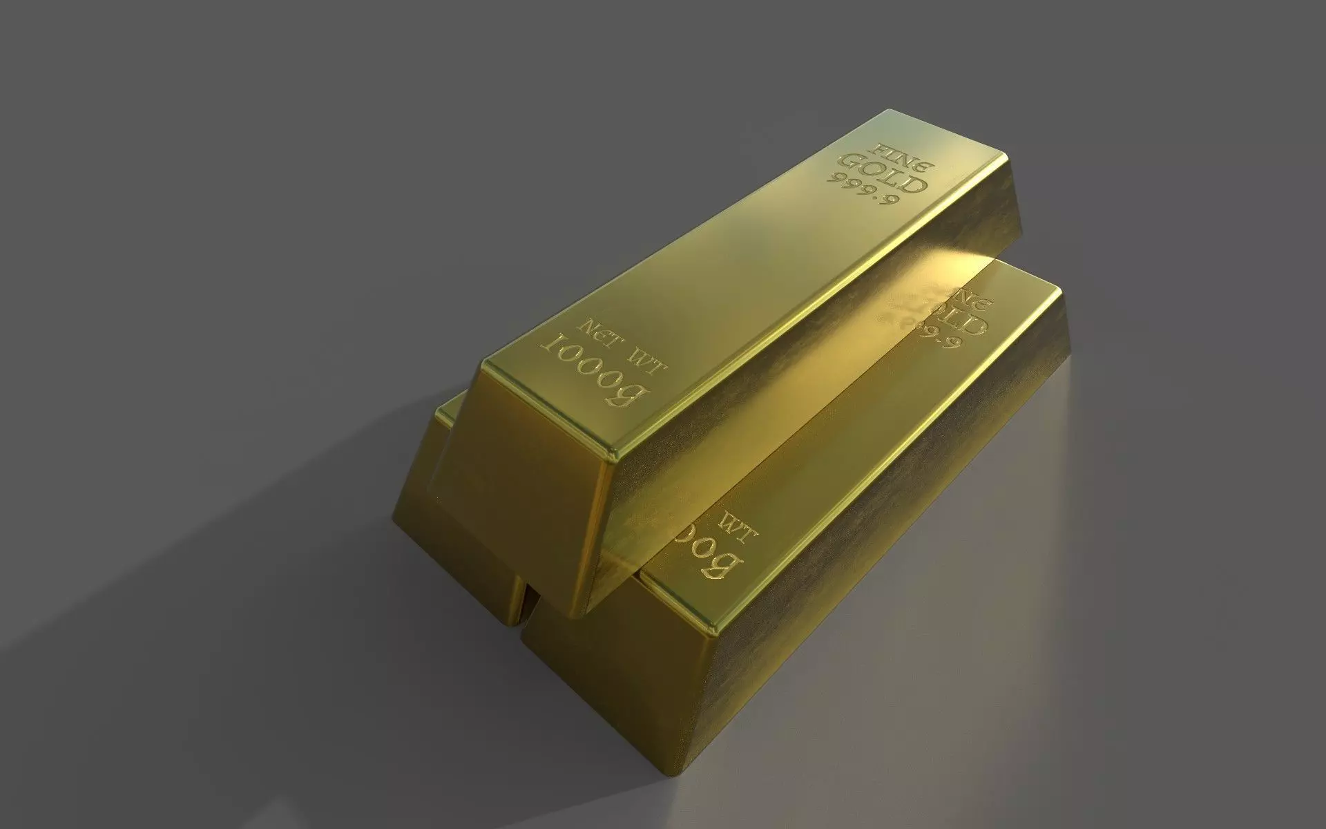 Gold Bars 3D model_0