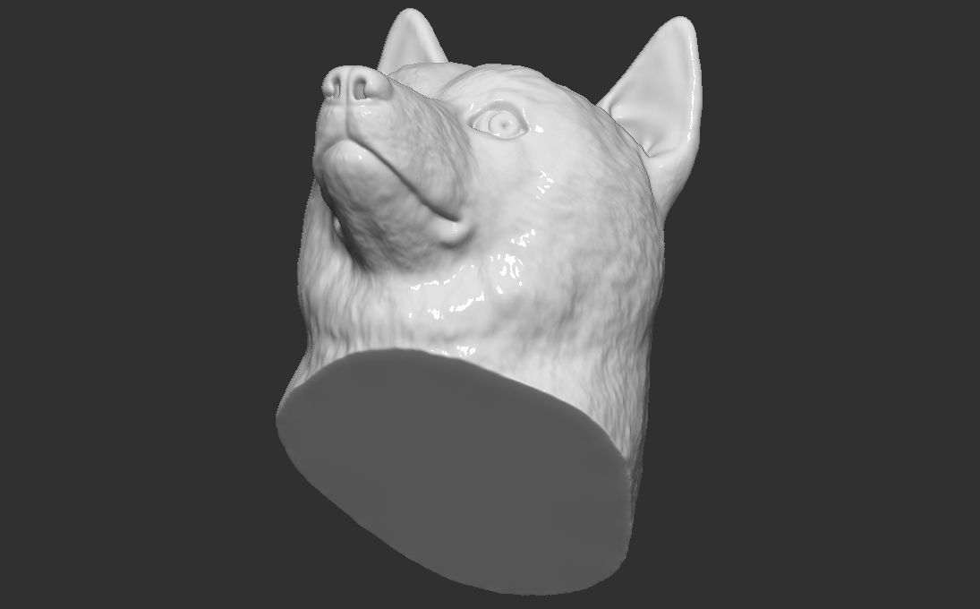 Doge meme Shiba Inu head for 3D printing 3D print model_21