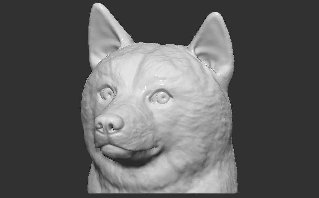 Doge meme Shiba Inu head for 3D printing 3D print model_0