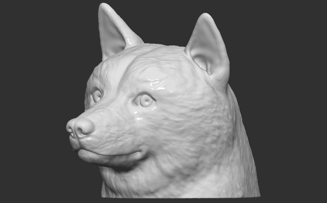 Doge meme Shiba Inu head for 3D printing 3D print model_1
