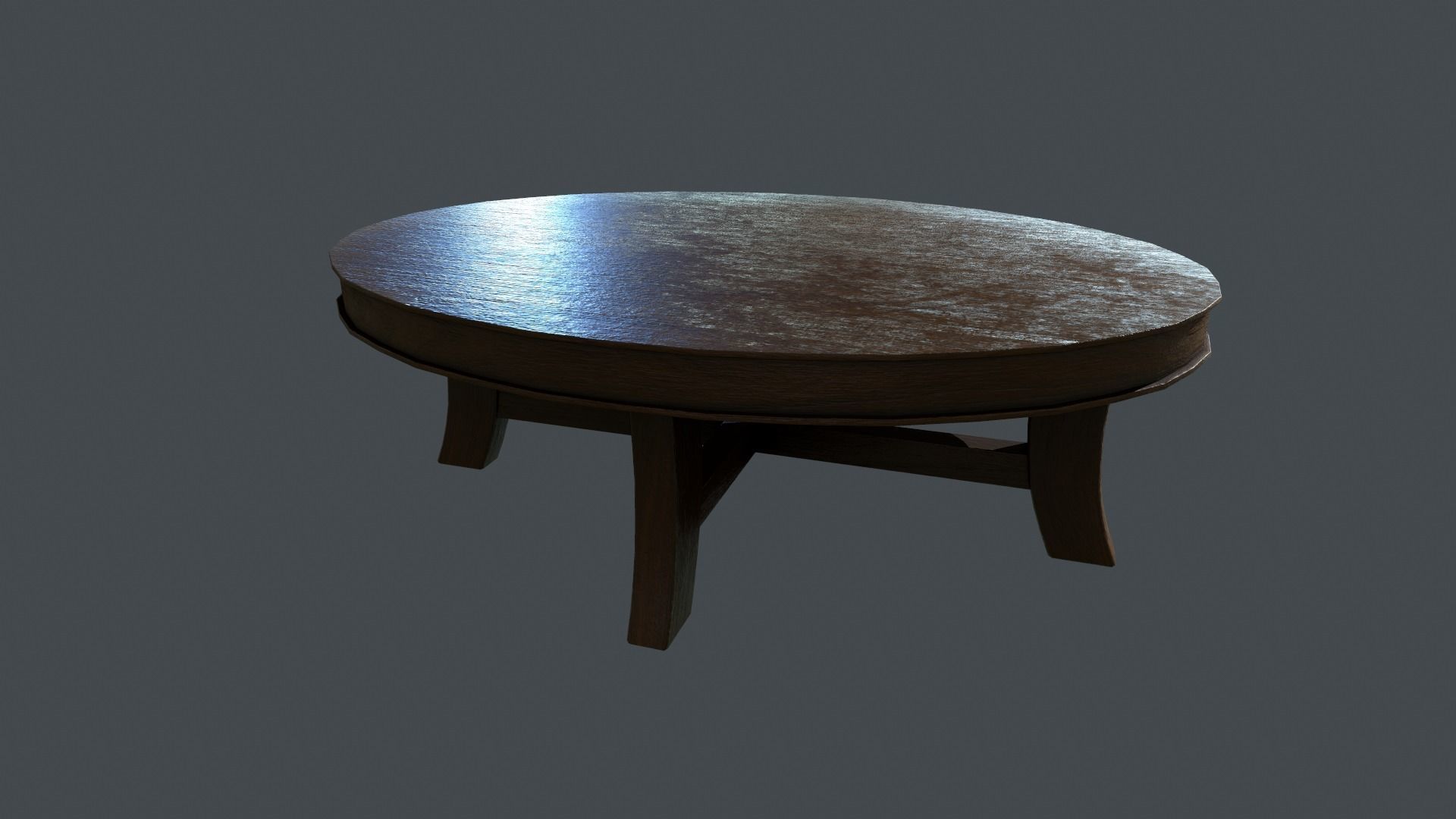 Coffee Table Low-poly 3D model_8