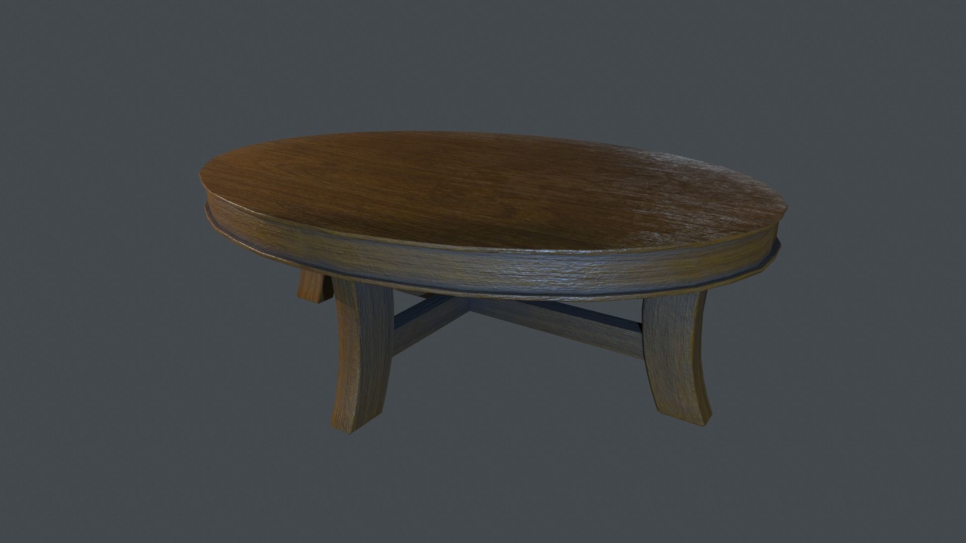 Coffee Table Low-poly 3D model_7